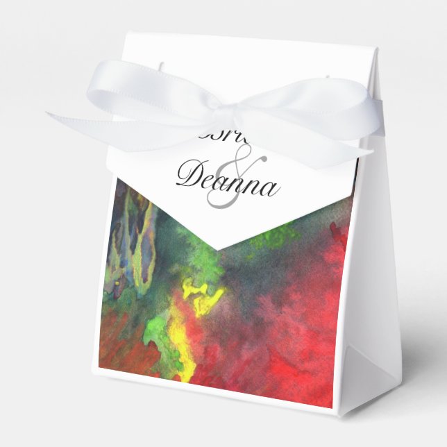 Caja Para Regalos Favor de la fusión roja (Front Side)