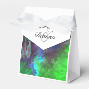 Caja Para Regalos Favor de la Fusión Verde