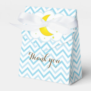 Caja Para Regalos Favor de la luna y de las estrellas Caja-Azul y