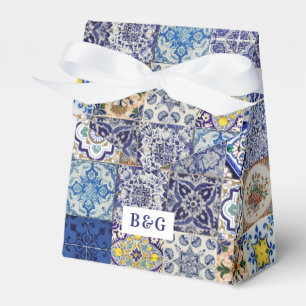 Caja Para Regalos Favor de matrimonio de azulejos portugueses medite