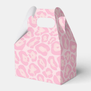 Caja Para Regalos Favor de safari con estampado de leopardo rosa che