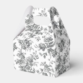 Caja Para Regalos Favor del partido de lienzo en blanco y negro