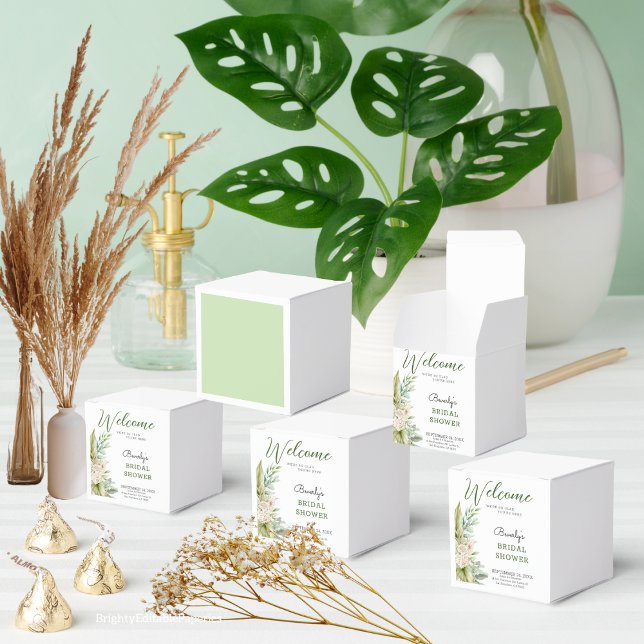 Caja Para Regalos Favor Delicate Pampas Bridal Shower Box (Subido por el creador)