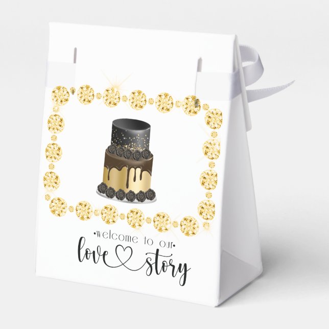 Caja Para Regalos Favores de la boda (Reverso)