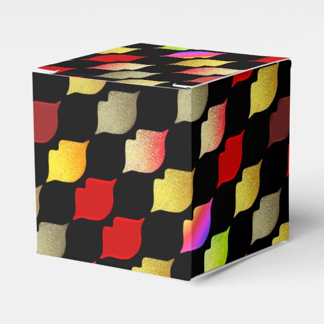 Caja Para Regalos favores de labios de color (Costado Anverso)