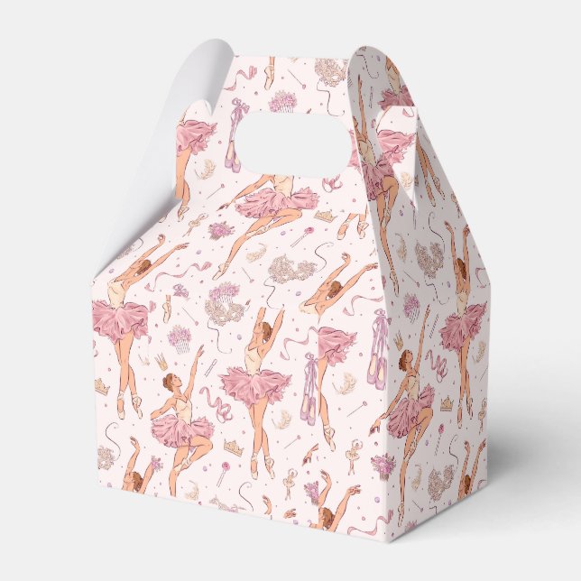Caja Para Regalos Favores del partido Ballerina - Cumpleaños - Dulce (Front Side)