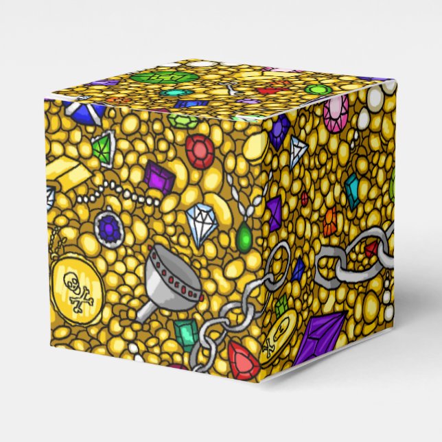 Caja Para Regalos Favoritos del cofre del tesoro pirata (Costado Anverso)