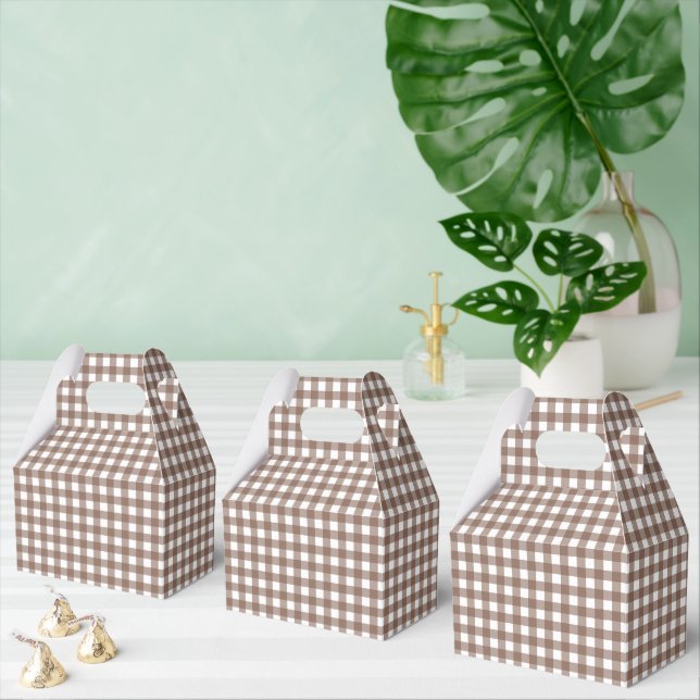 Caja Para Regalos Faye y Lauren Brown Gingham (Múltiple)