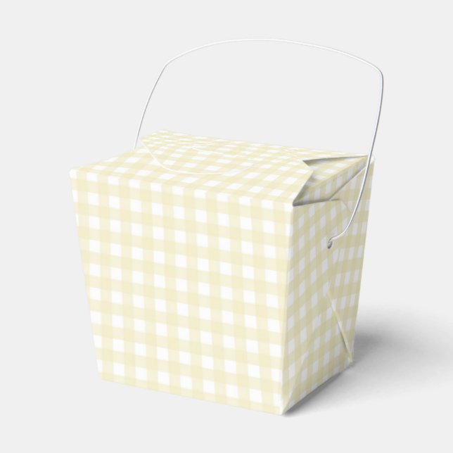 Caja Para Regalos Faye y Lauren Pastel Yellow Gingham (Front Side)