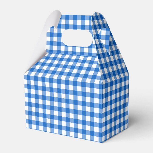 Caja Para Regalos Faye y Lauren Sky Blue Gingham (Front Side)
