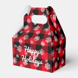 Caja Para Regalos Felices fiestas l Snowflakes Red Buffalo Plantado