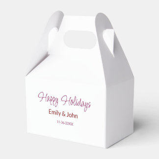 Caja Para Regalos felices fiestas maron nombre fecha invierno navida