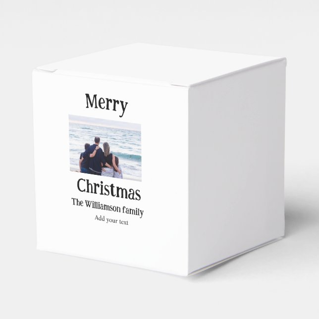 Caja Para Regalos Felices vacaciones agregar Navidades de fotos de n (Costado Anverso)