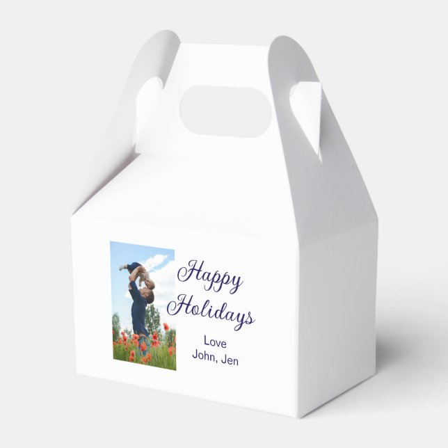 Caja Para Regalos Felices vacaciones padre hijo Navidades regalos fa (Front Side)