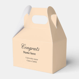 Caja Para Regalos Felicidades graduado nombre universidad promoción