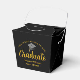 Caja Para Regalos Felicitaciones Graduate Gold Personalizado Fiesta
