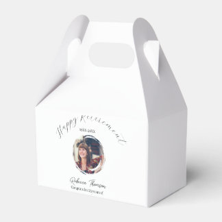 Caja Para Regalos Feliz año de jubilación nombre círculo foto jubila