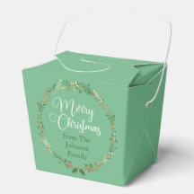 Feliz Bonito navideña Fiesta Personalizado Green W