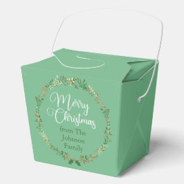 Caja Para Regalos Feliz Bonito navideña Fiesta Personalizado Green W