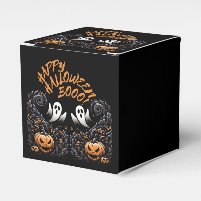 Caja Para Regalos Feliz Boo de Halloween (Costado Anverso)