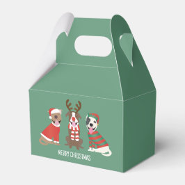 Caja Para Regalos Feliz Bulldog navideño