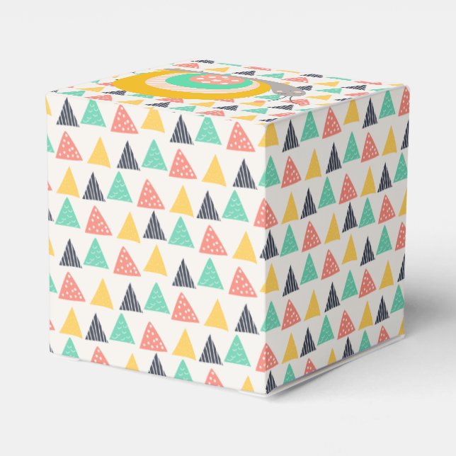 Caja Para Regalos Feliz caracol en Triángulos (Reverso Costado)