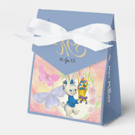 Caja Para Regalos Feliz Conejo de Pascua Monograma Hijos de color az