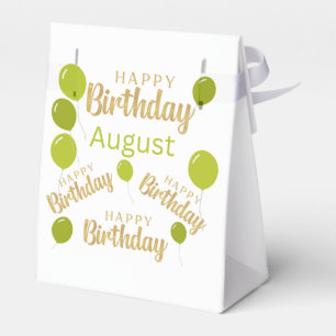 Caja Para Regalos Feliz cumpleaños Agosto Cumpleaños Favor Box