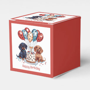 Caja Para Regalos Feliz cumpleaños, Dachshund Dogs