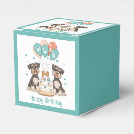 Caja Para Regalos Feliz cumpleaños Schnauzer Dogs