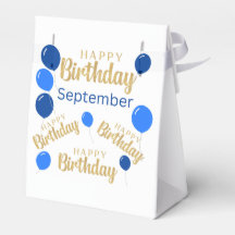 Feliz cumpleaños Septiembre cumpleaños Favor Box