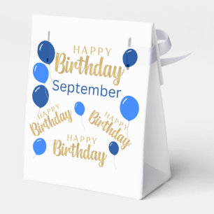 Caja Para Regalos Feliz cumpleaños Septiembre cumpleaños Favor Box