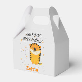 Caja Para Regalos Feliz cumpleaños tigre lindo nombre personalizado