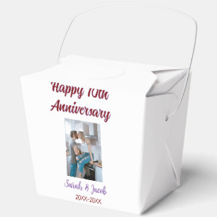 Caja Para Regalos Feliz décimo aniversario foto boda apellido d