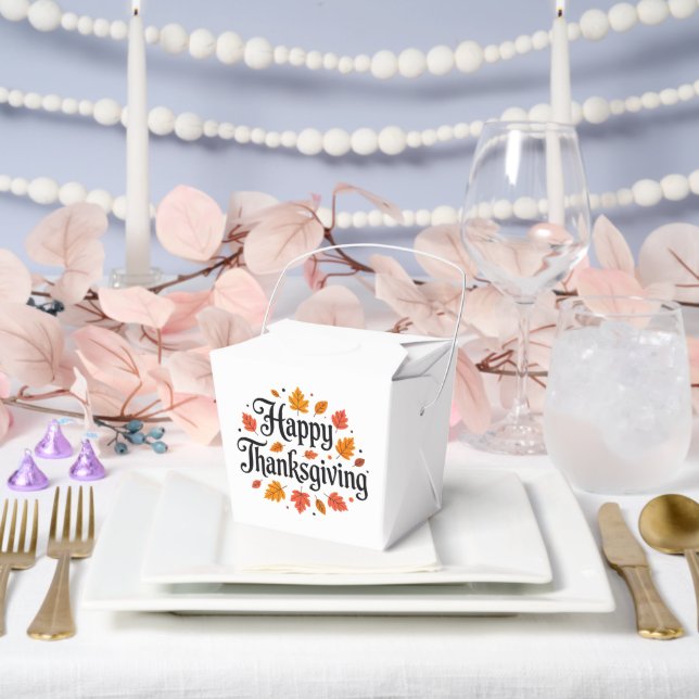 Caja Para Regalos Feliz Día de Acción de Gracias (Boda)