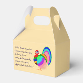 Caja Para Regalos Feliz Día de Acción de Gracias. Flores de diseño p