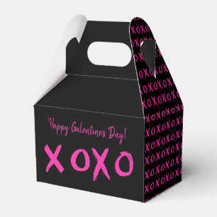 Caja Para Regalos Feliz día de Galentine xoxo Rosa Negro