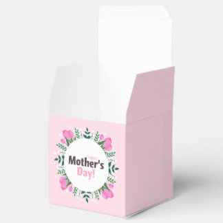 Caja Para Regalos Feliz Día de la Madre Tulipanes rosados