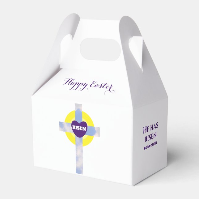 Caja Para Regalos Feliz Día de la Resurrección de la Cruz del Cielo  (Front Side)
