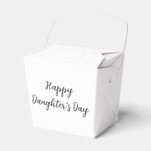 Caja Para Regalos Feliz día de las hijas si.ple texto mínimo añadir 