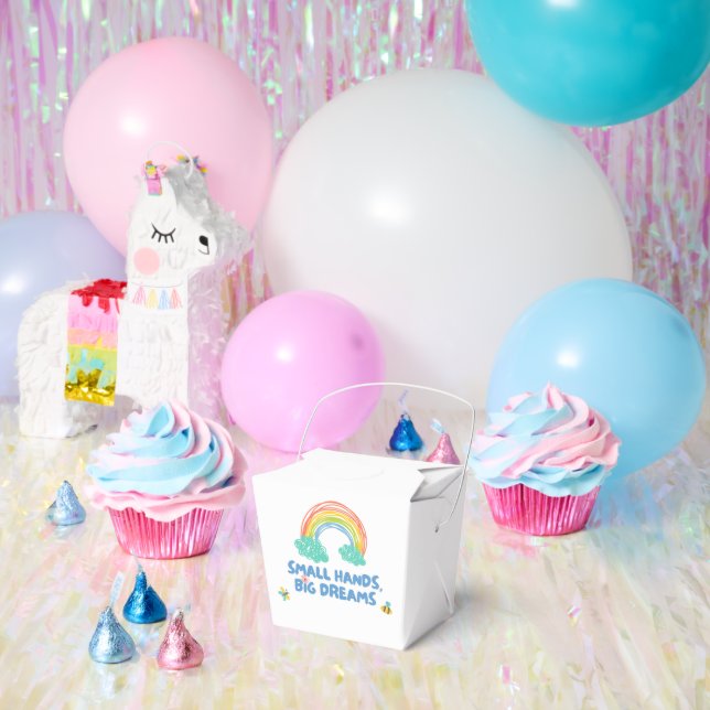 Caja Para Regalos Feliz día de los niños Manos pequeñas, grandes sue (Fiesta)