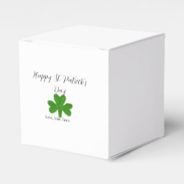 Caja Para Regalos Feliz día de San Patricio trébol verde nombre