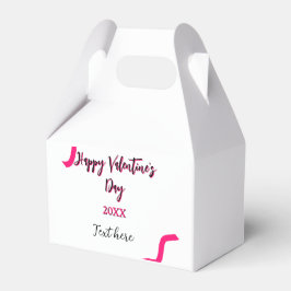 Caja Para Regalos Feliz día de San Valentín aguda espiral negra rosa