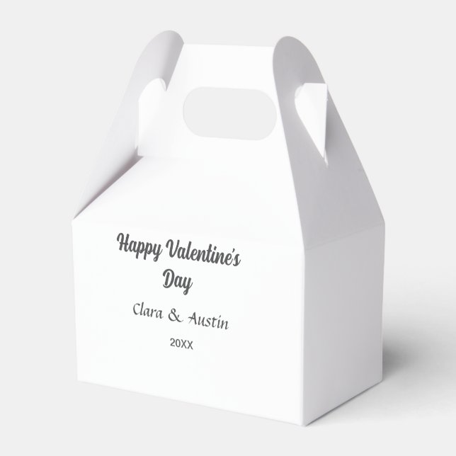 Caja Para Regalos Feliz día de San Valentín añadir nombre fecha simp (Front Side)