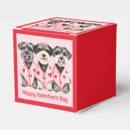 Caja Para Regalos Feliz Día de San Valentín Perros Schnauzer