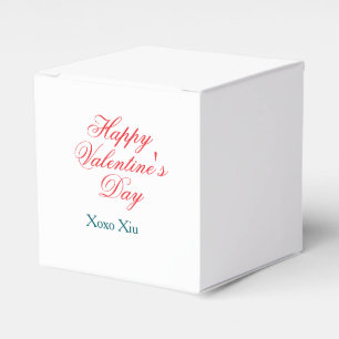Caja Para Regalos Feliz día de San Valentín rojo azul xoxo amor nomb