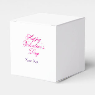 Caja Para Regalos Feliz día de San Valentín rosa morado xoxo amor no