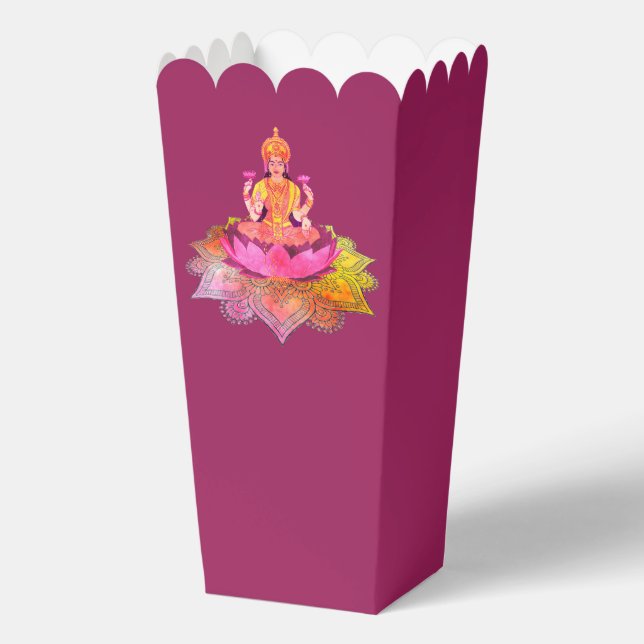 Caja Para Regalos Feliz Diwali - Deepalavi Diosa Lakshmi 4 (Reverso )