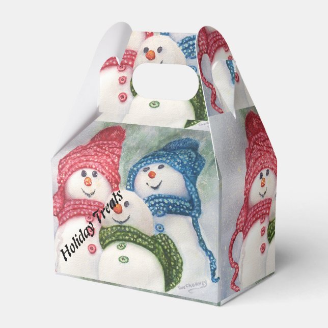 CAJA PARA REGALOS FELIZ FAMILIA SNOWMAN (Front Side)