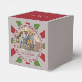 Caja Para Regalos Feliz feriado personalizado Foto y cuadro de favor